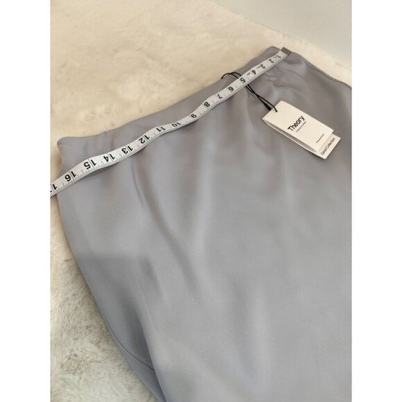 New Theory Size L Slip Skirt in Silk Georgette Light Purple *Stain* - Picture 5 of 11